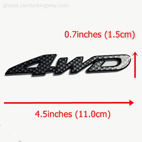 ABS Plastic Car Body Sticker Carbon Fiber Car Badge Body Stickers Letters Emblem Manufactory